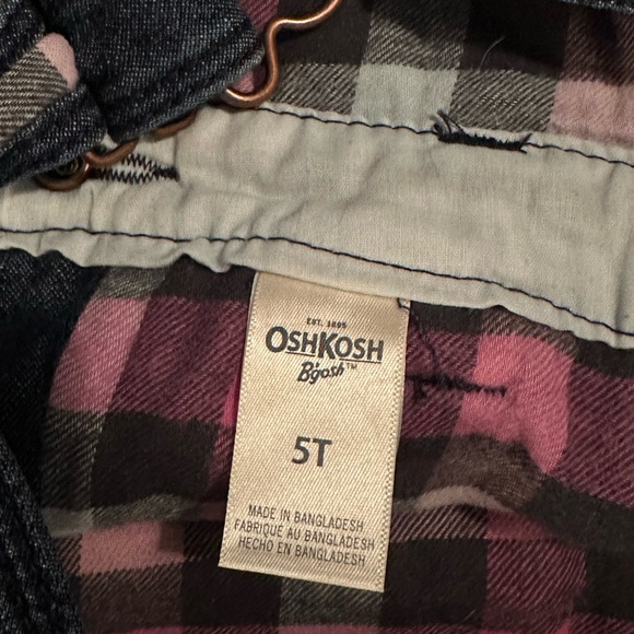 Girls 5T lined Osh Kosh overalls. - Picture 2 of 5